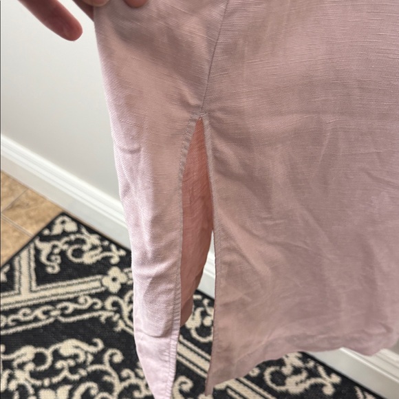 WILFRED ARITZIA linen pink astere Elegant Pink Wrap Dress midi - Picture 11 of 12